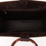 Chanel 1998 Chocolate Suede Resin Top Handle