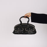 Dior 2005 Black Leather Detective Satchel Bag