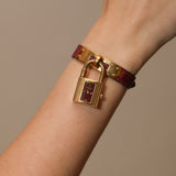 Hermès 1990 Gold Kelly Rough H Watch 20mm