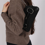 Gucci GG Canvas Small Horsebit Clutch on Chain