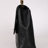 Chanel Maxi CC Timeless Turnlock Flap Black Lambskin 1991 24K GP