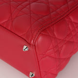 Dior 2015 Raspberry Lambskin Cannage Small Lady Dior