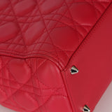 Dior 2015 Raspberry Lambskin Cannage Small Lady Dior