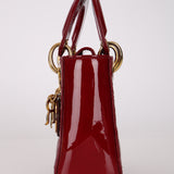Dior 2019 Red Patent Cannage Mini Lady Dior
