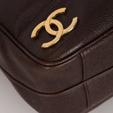 Chanel Triple CC Tote Brown Caviar 1994 24K GP