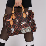 Limited Edition Louis Vuitton 2018 Monogram Grace Coddington Catogram Speedy 30