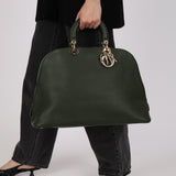 Dior 2012 Forest Green Large Dome Zip Tote