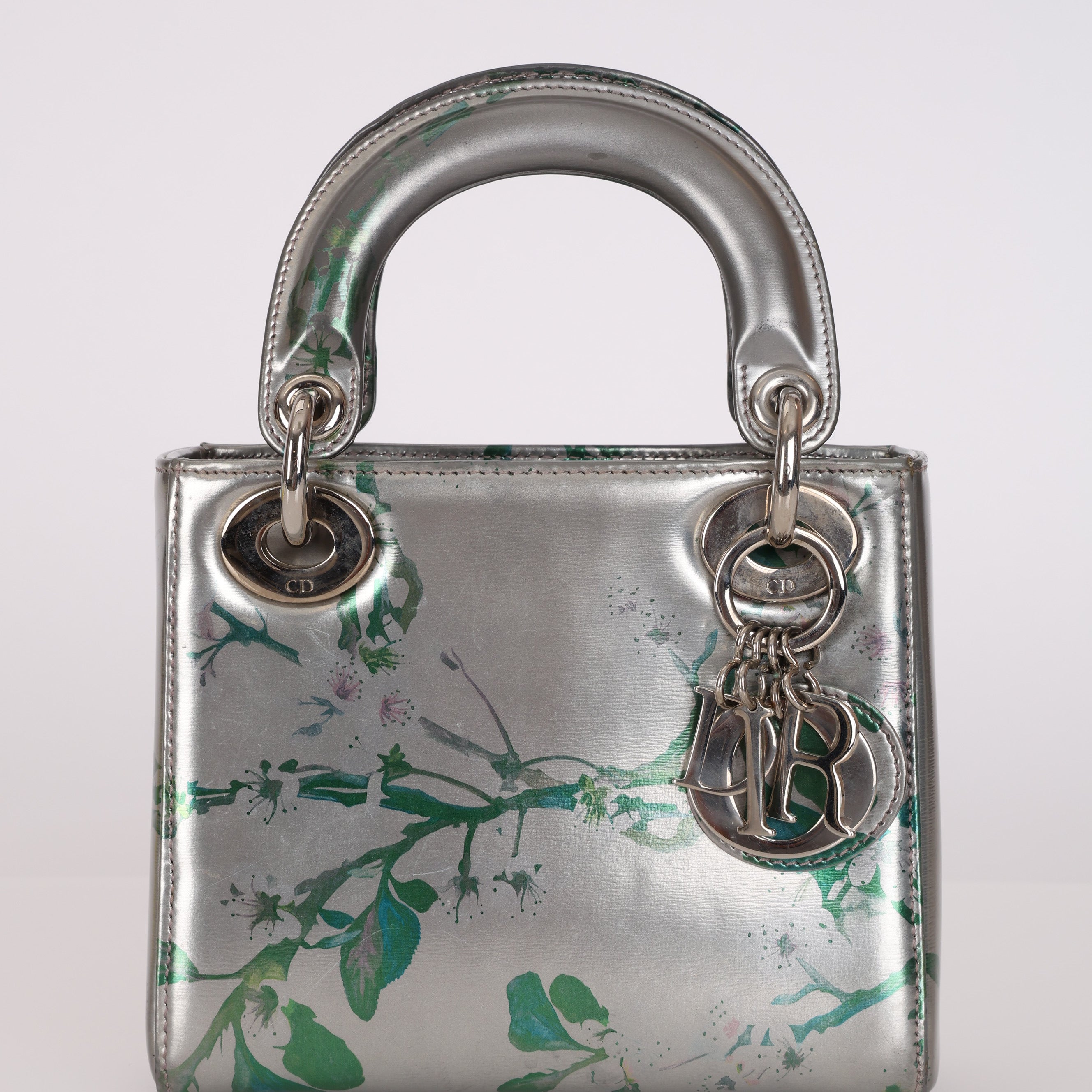 Limited Edition Dior 2015 Metallic Leaves Mini Lady Dior