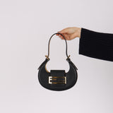 Fendi Black Leather Mini Croissant Bag