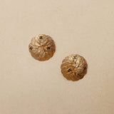 Chanel 1986 CC Oval Clip-On Earrings 24K GP