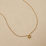 18K Yellow Gold Diamond Pendant Necklace