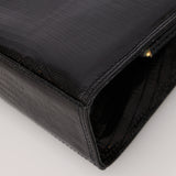 Fendi 1970s Black Lizard Frame Evening Bag