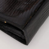 Fendi 1970s Black Lizard Frame Evening Bag