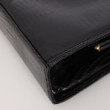 Fendi 1970s Black Lizard Frame Evening Bag