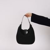 Fendi Black Zucchino Loaf Shoulder Bag