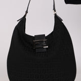 Fendi Black Zucchino Loaf Shoulder Bag