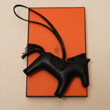 Hermès 2021 Noir Swift and Alligator Touch Rodeo Charm MM