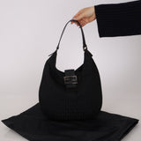 Fendi Black Zucchino Loaf Shoulder Bag