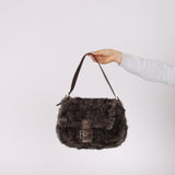 Rare Fendi Raccoon Fur Mama Baguette Bag