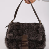 Rare Fendi Raccoon Fur Mama Baguette Bag