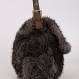 Rare Fendi Raccoon Fur Mama Baguette Bag