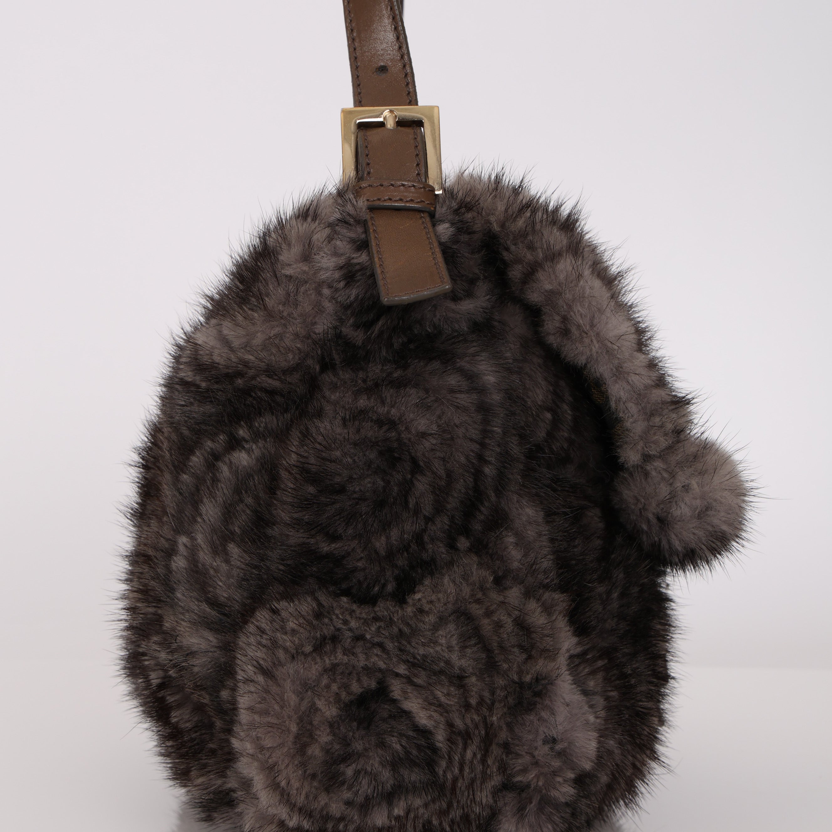 Rare Fendi Raccoon Fur Mama Baguette Bag