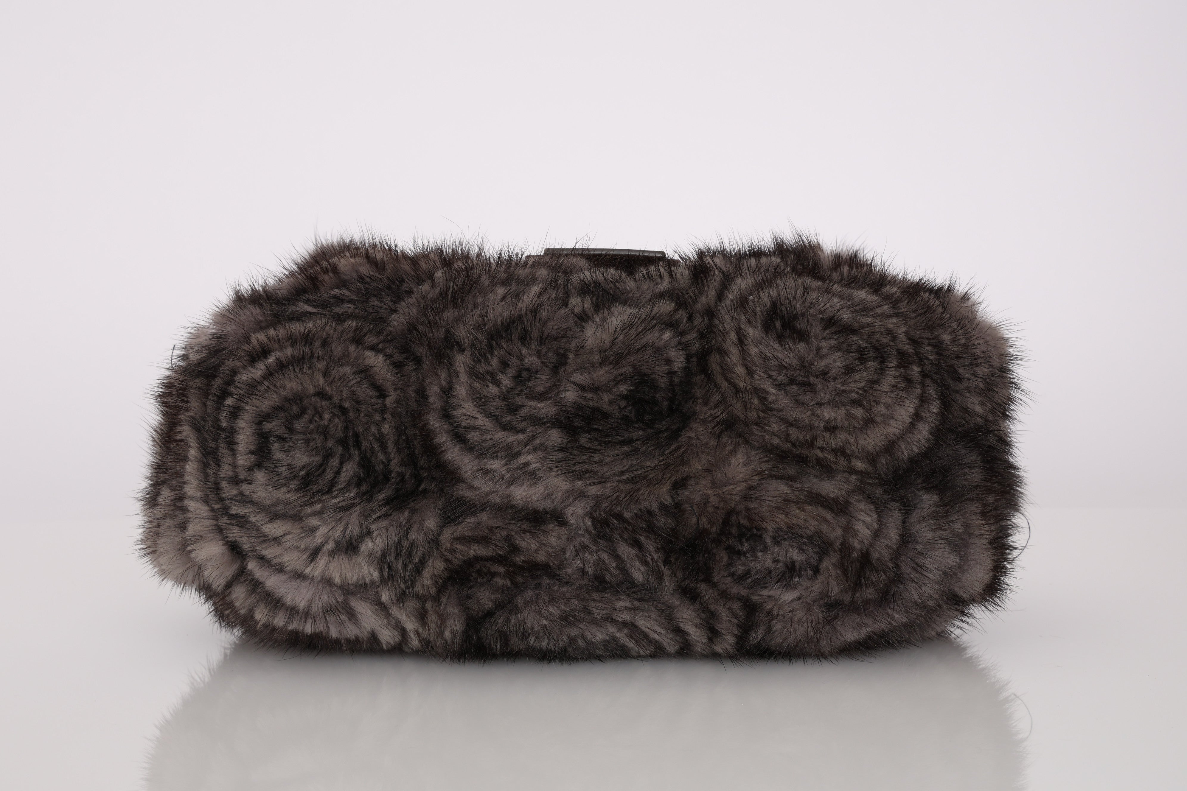 Rare Fendi Raccoon Fur Mama Baguette Bag