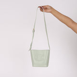 Celine Mini Cuir Triomphe Bucket Bag Mint Smooth Calfskin
