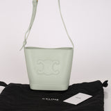 Celine Mini Cuir Triomphe Bucket Bag Mint Smooth Calfskin
