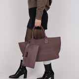 Limited Edition Bottega Veneta Watteau Mauve Intrecciato Small Cabat