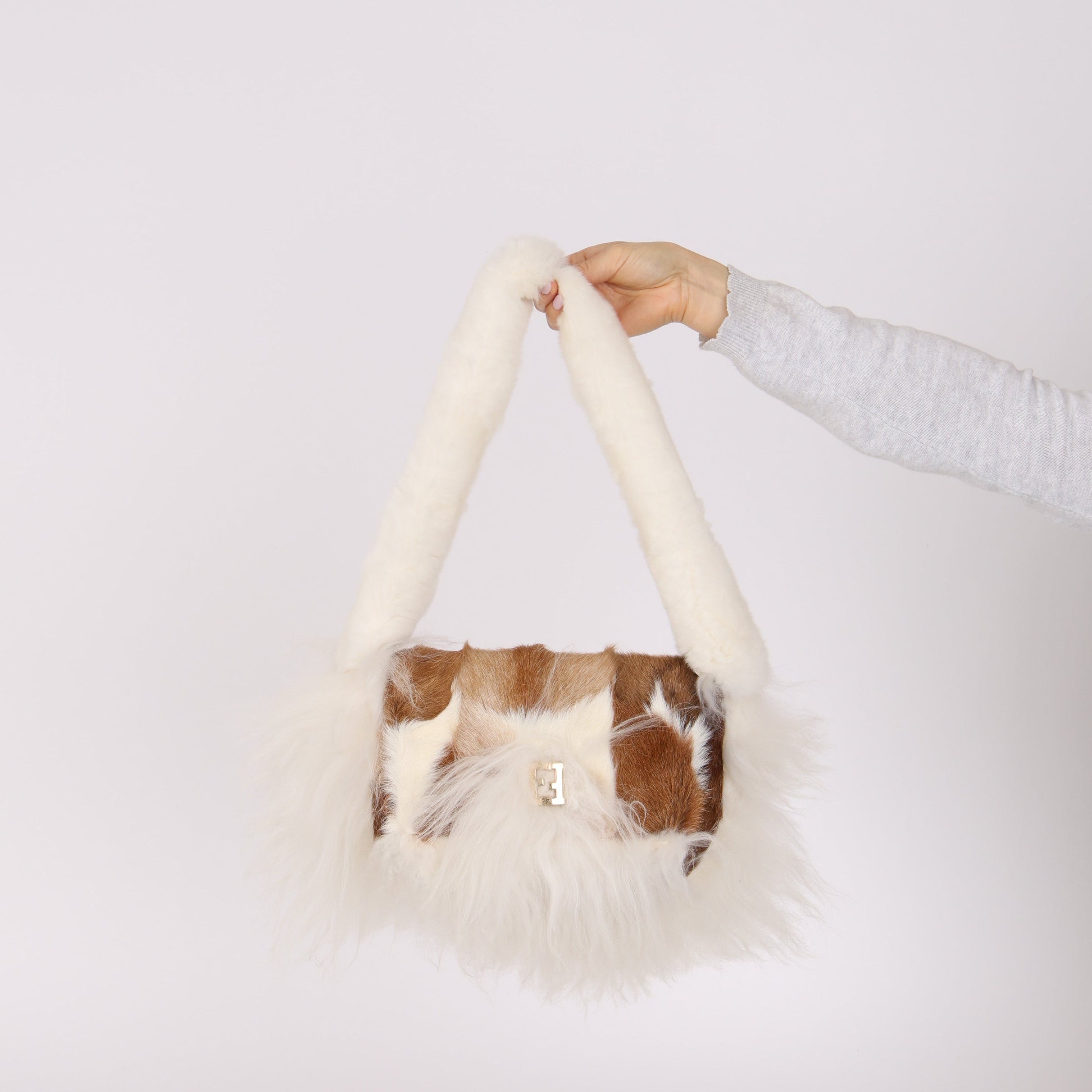 Ultra-Rare Fendi Goat Fur Shoulder Bag