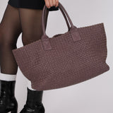 Limited Edition Bottega Veneta Watteau Mauve Intrecciato Small Cabat