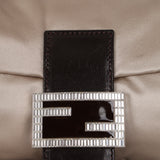 Fendi Dove Grey Satin Crystal Baguette