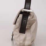 Fendi Dove Grey Satin Crystal Baguette