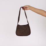 Limited Edition Bottega Veneta Shoulder Bag Canvas Rhinestones