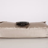 Fendi Dove Grey Satin Crystal Baguette