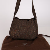 Limited Edition Bottega Veneta Shoulder Bag Canvas Rhinestones