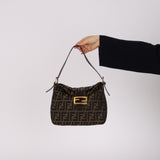 Fendi Zucca Double Flap Mini Mamma Bag GHW