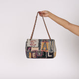Limited Edition Chanel Jumbo Single Flap Multicolor Patchwork 2012 SHW