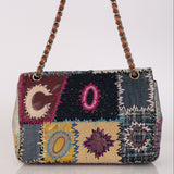 Limited Edition Chanel Jumbo Single Flap Multicolor Patchwork 2012 SHW