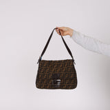 Fendi Zucca Canvas Mama Baguette Bag SHW