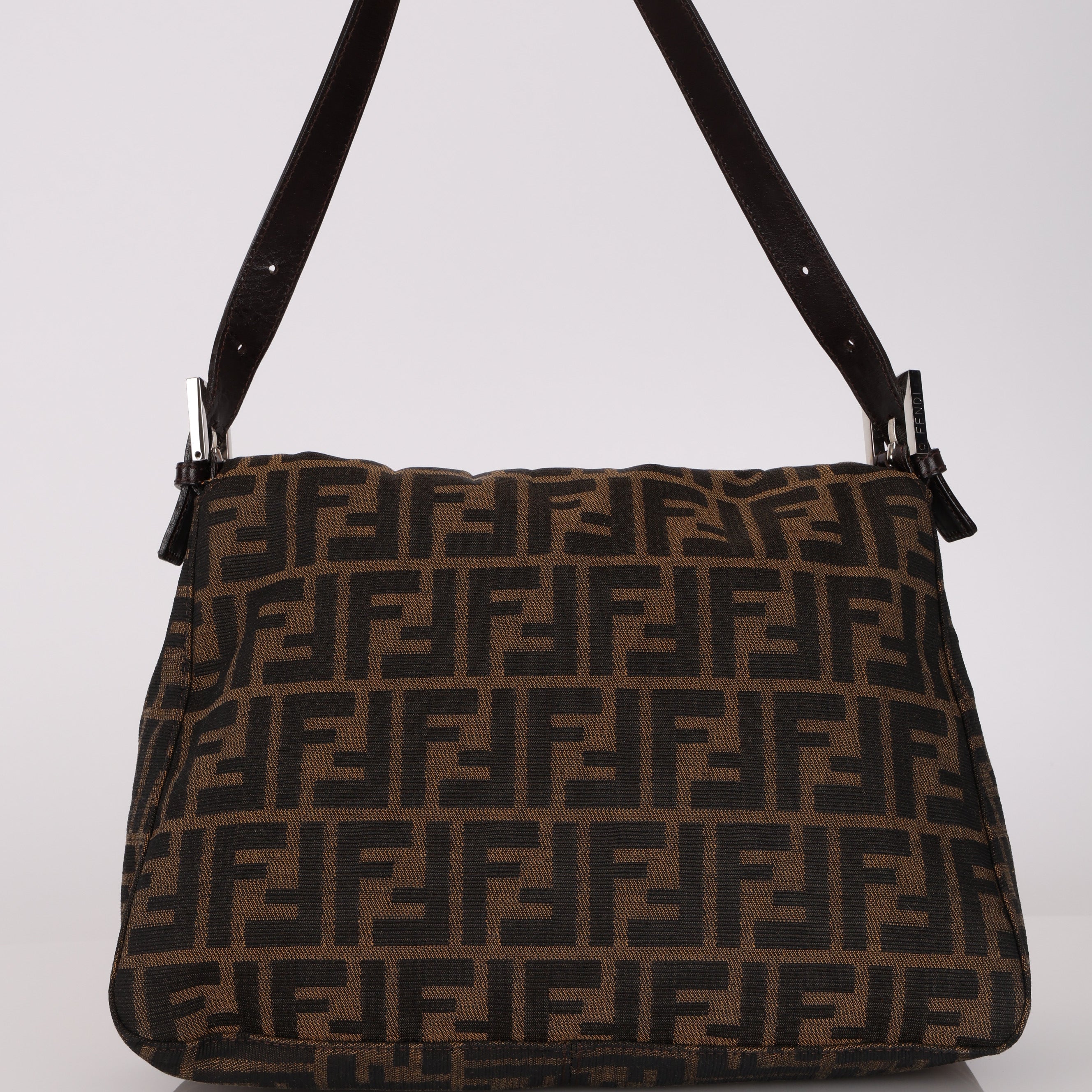 Fendi Zucca Canvas Mama Baguette Bag SHW