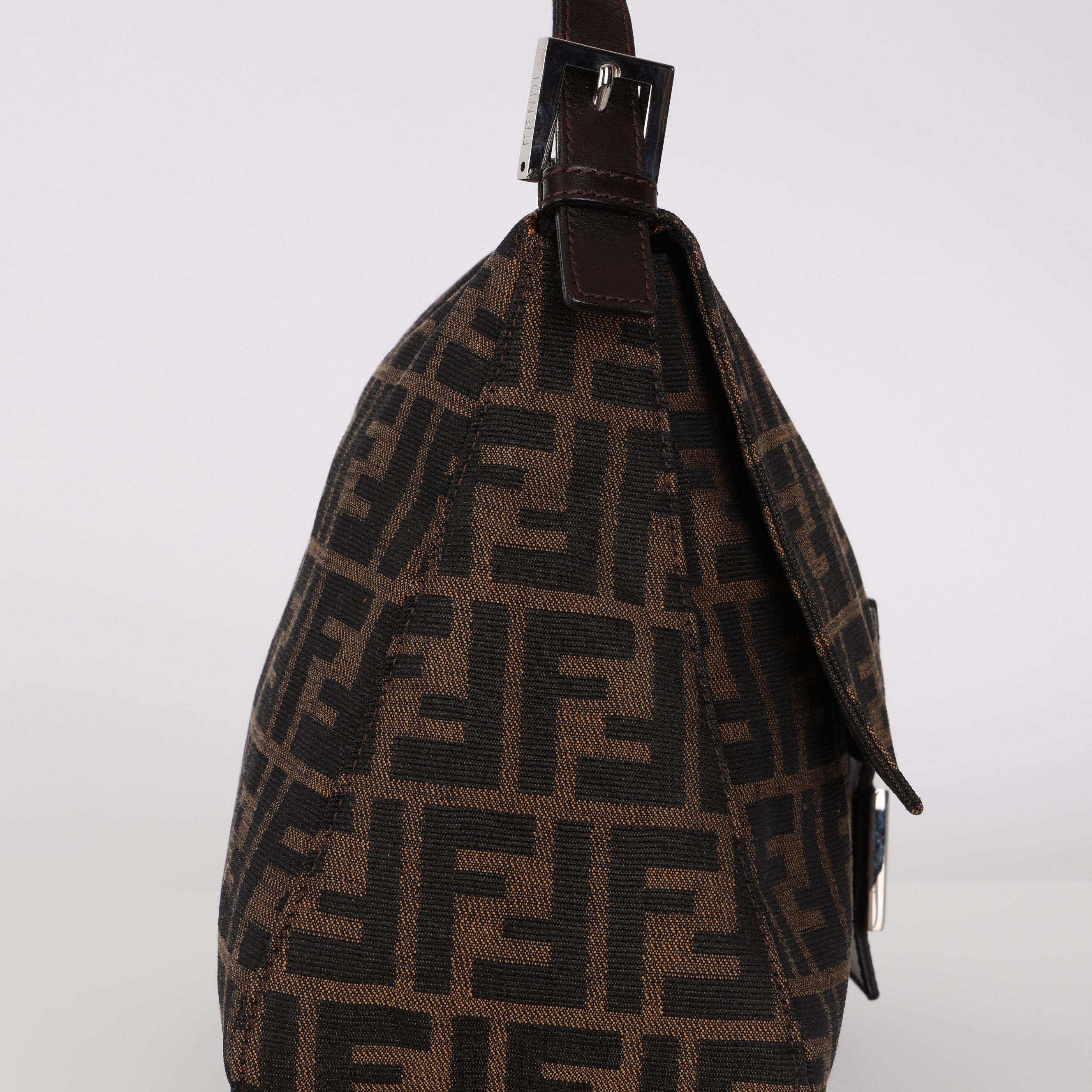 Fendi Zucca Canvas Mama Baguette Bag SHW