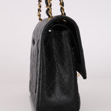 Chanel Medium Classic Double Flap Black Caviar 2004 24K GP