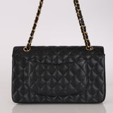 Chanel Medium Classic Double Flap Black Caviar 2004 24K GP