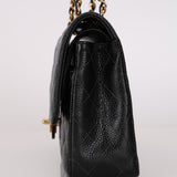 Chanel Medium Classic Double Flap Black Caviar 2004 24K GP