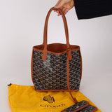 Goyard Black and Tan Mini Anjou Tote