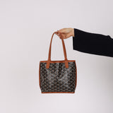 Goyard Black and Tan Mini Anjou Tote