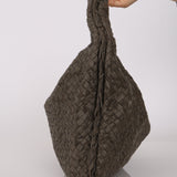 Bottega Veneta Moss Intrecciato Distressed Medium Hobo