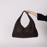 Bottega Veneta Dark Chocolate Intrecciato Large Hobo